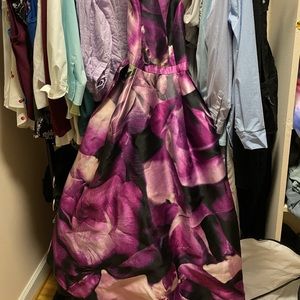Monique Lhuillier ML Fuschia Orchid Gown